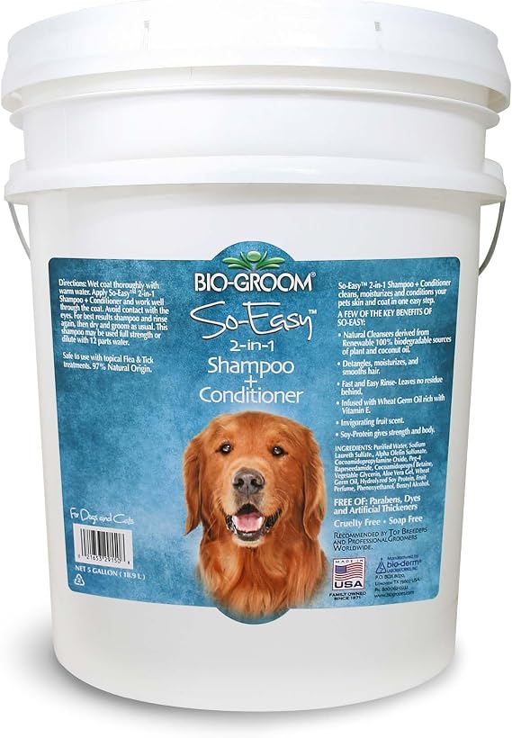 Bio-Groom So Easy 2 in 1 Shampoo, 5 Gallon, Tropical Fruit Scent