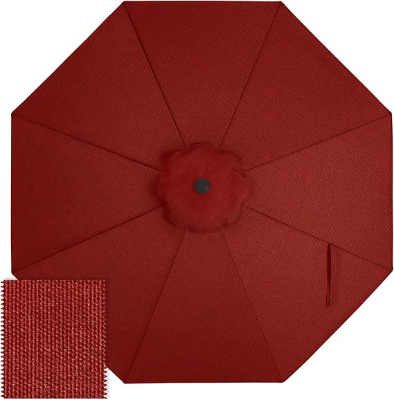 ABCCANOPY OLEFIN 5-Year No Fading 9FT Patio Replacement Canopy(Burgundy)