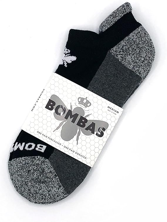Bombas Women's Originals Ankle Socks, (Grey/Blue)
