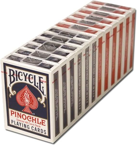 12 Decks Bicycle Pinochle Card 6 Red/6 Blue