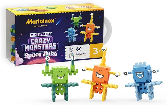 Marioinex Toy Factory Mini Waffle Crazy Monsters Space Jinks 60 Elements