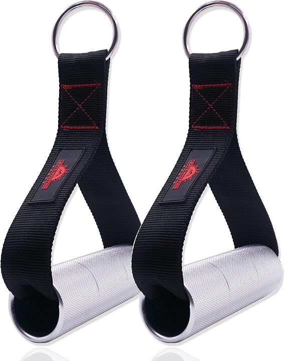 Heavy Duty Fat Gym Handle Grips 2" Diameter Aluminum Alloy Exercise Handles Cable Machine Pulley LAT Pulldown Attachments Arm Wrestling Training Handles