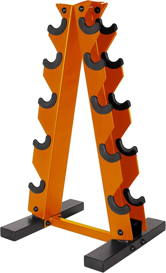 CAP A-Frame Hex Dumbbell Storage Rack, Orange, 150lb Capacity
