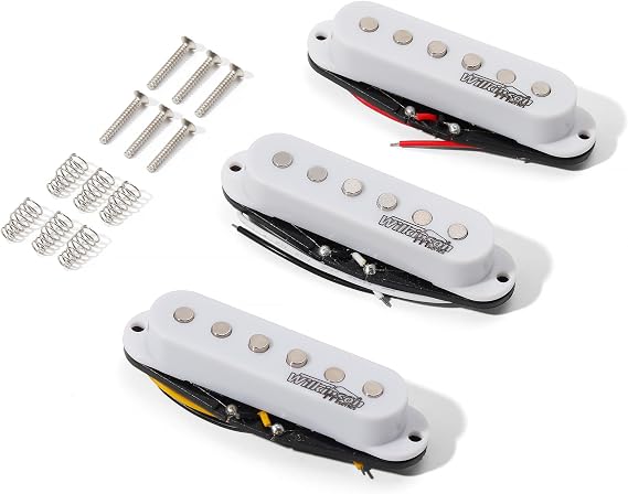 Wilkinson M Series WOVS Ceramic Single Coil Pickups SSS Set for ST Stratocaster style electric guitar(WOVS White)