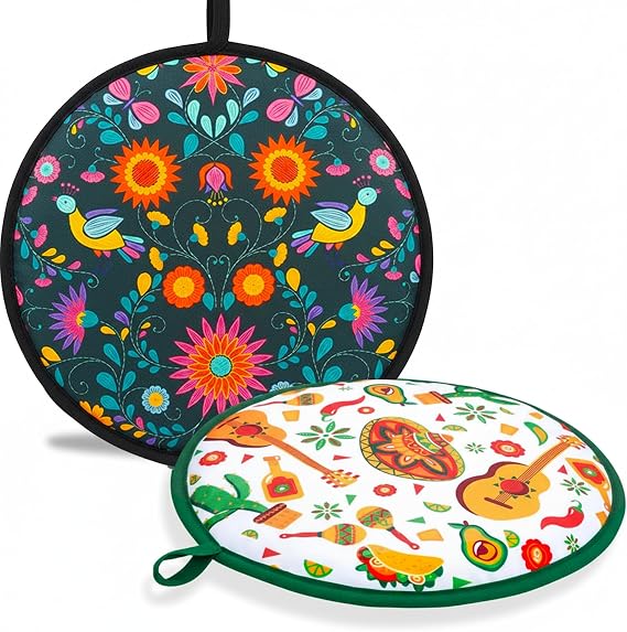2 PACK Fabric Tortilla Warmers 12 inch Microwavable Tortilla Warmer Pouch