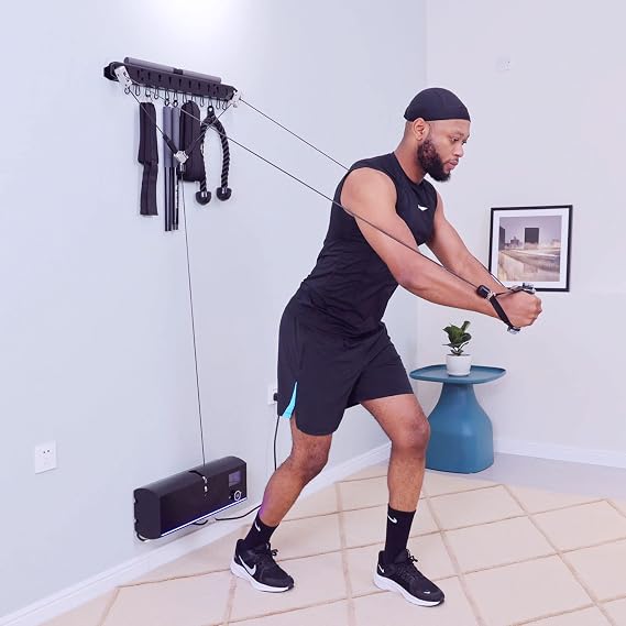 Smart Fitness Trainer Equipment - Strength Training Machine, Smart Fitness Trainer - Foldable Workout Device - Portable Workout Machine for Home Gym