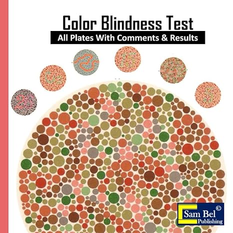 Color Blindness Test: All Plates With Comments & Results , Ishihara Plates , Optometry Color Deficiency Test , Vision Testing Charts, Ishihara Plates ... All Forms of Color, ophthalmology charts