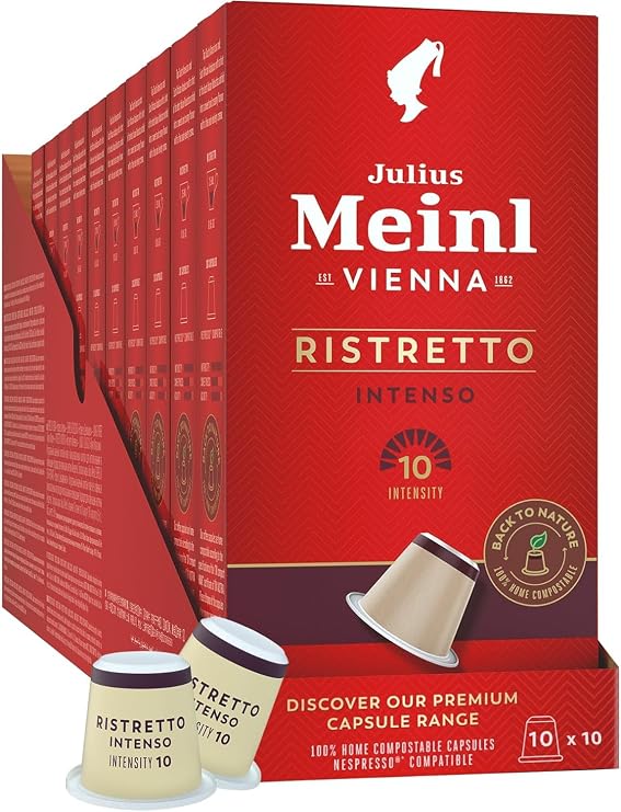 Julius Meinl Ristretto Intenso Capsule Coffee 100 Pieces Biodegradable