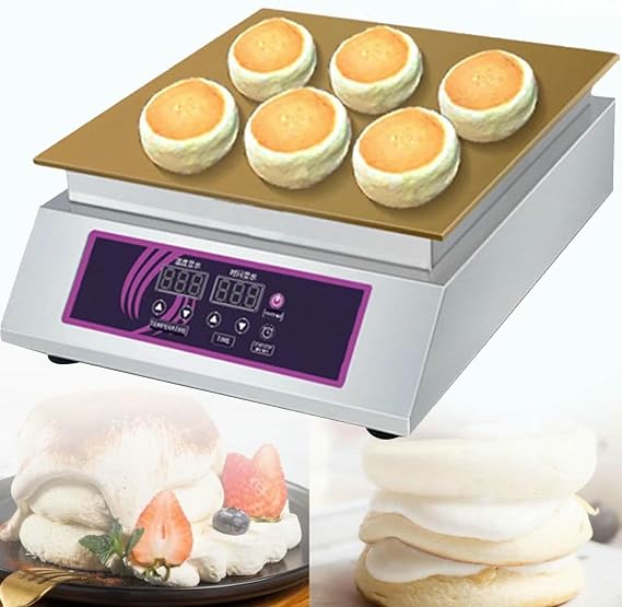 Commercial Non-Stick Souffle Maker Machine,Electric Pancake Maker Dorayaki Baker Muffin Making Machine,for Restaurant,Bakery,Dessert Shop (Singlehead)
