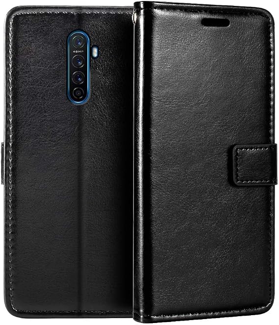 Wallet Leather Case for Realme X2 Pro - Black