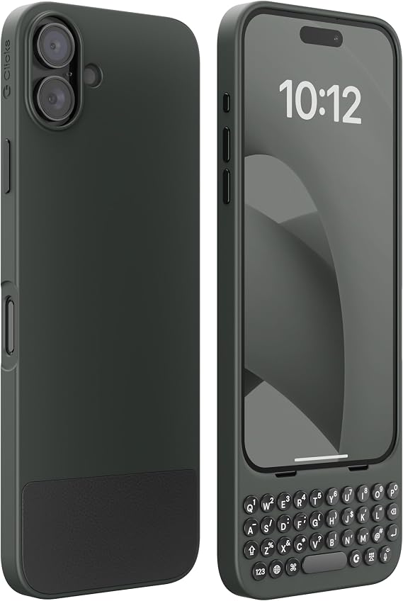 Clicks Keyboard Case for iPhone 16 Plus - Wireless Charging - Onyx