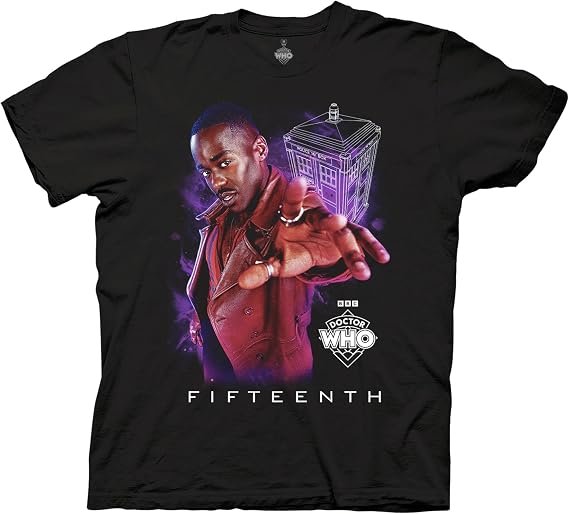 Ripple Junction Doctor WHO Men's Short Sleeve T-Shirt Fifteenth Doctor Time Lord Tardis TV Series Logo Officially Licensed