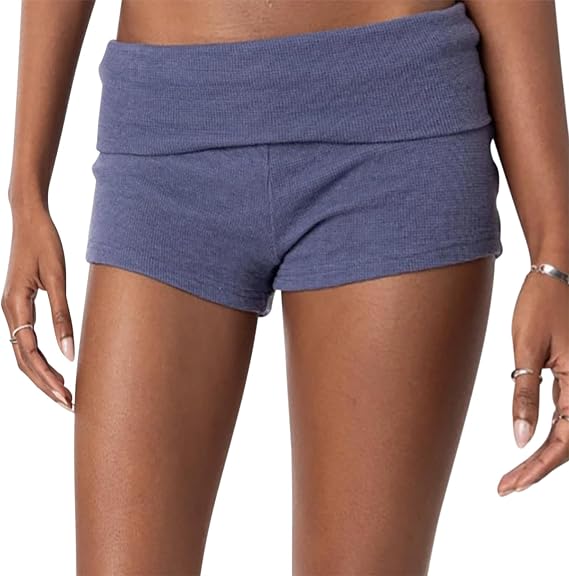 ForBaysy Fold Over Shorts For Women Y2k Lounge Shorts Foldover Cute Pajama Bottom Sleepwear