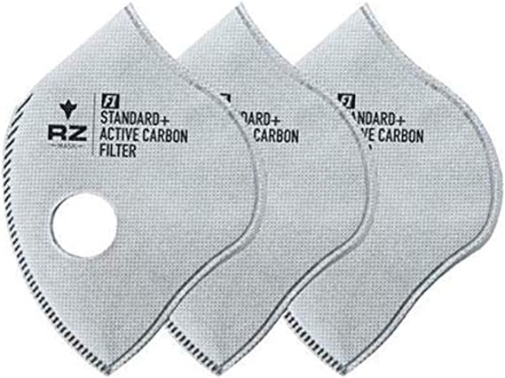 RZ Mask F3 Medium Black Carbon Filter 3-Pack