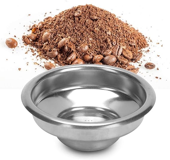 58mm Portafilter Basket, 1 Cup Stainless Steel Coffee Filter Basket Bottomless Portafilter Replacement Parts Esspesso Machines Accessories for Homebarista