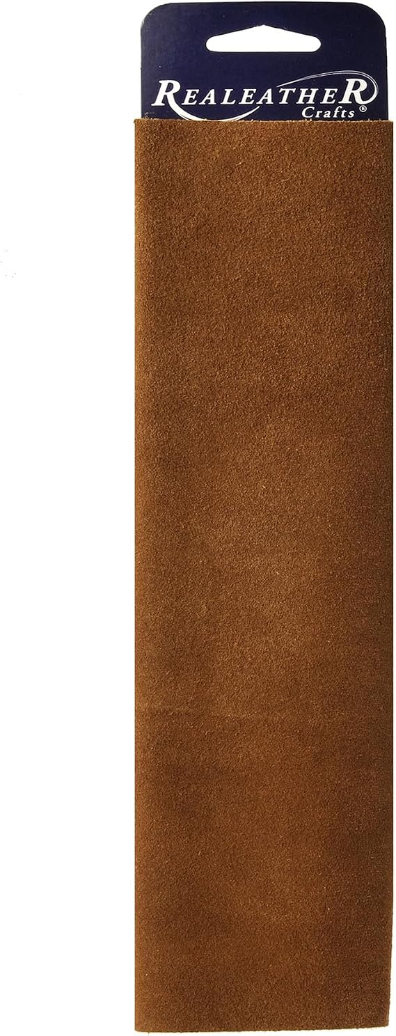 Realeather Suede Leather, Medium Brown