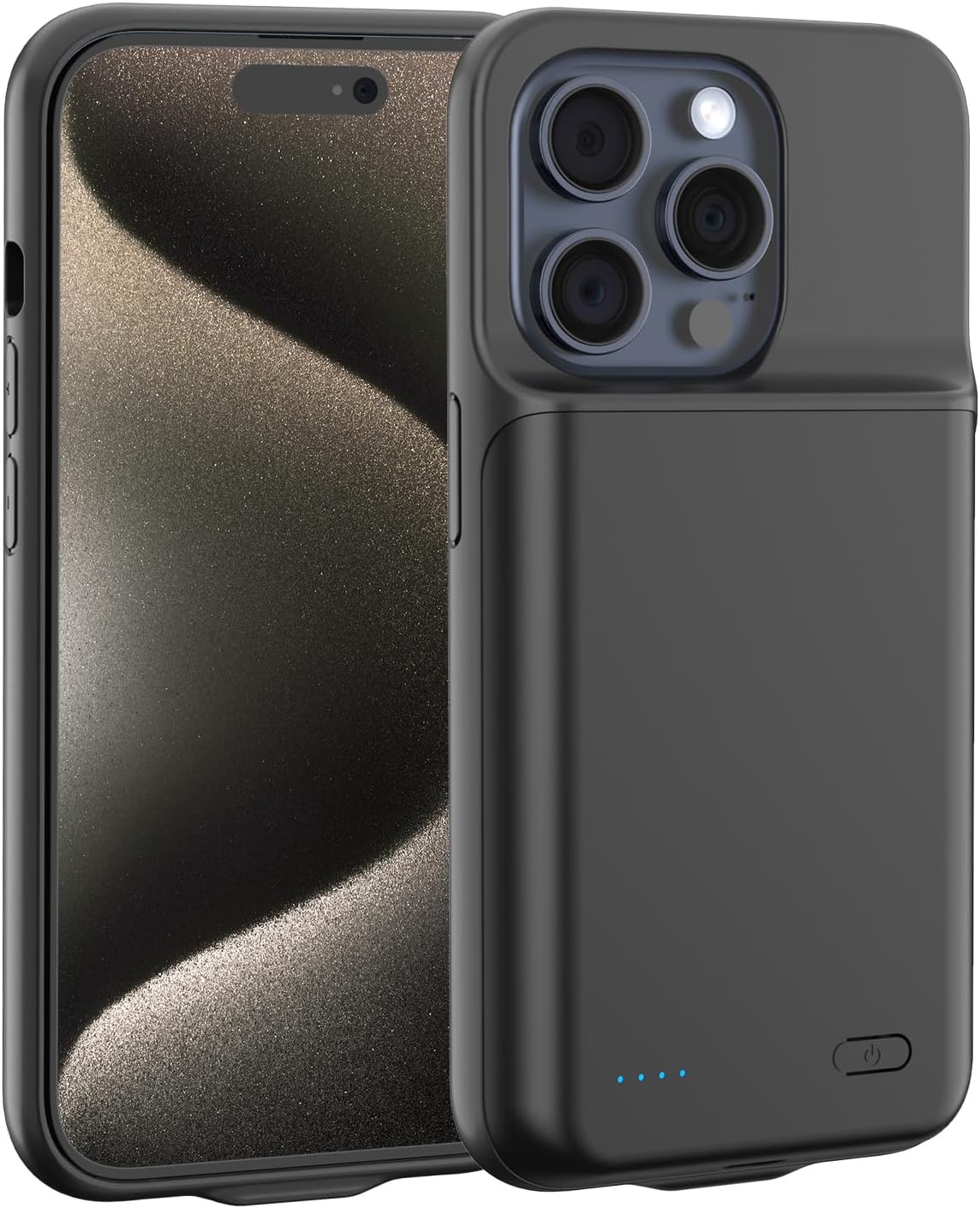 Battery Case for iPhone 16 Pro Max, Upgrated Powerful 7000mAh Charging Cover Slim Shockproof Portable Rechargeable Charger Case Cover for iPhone 16 Pro Max 6.9 Charging Case-Black