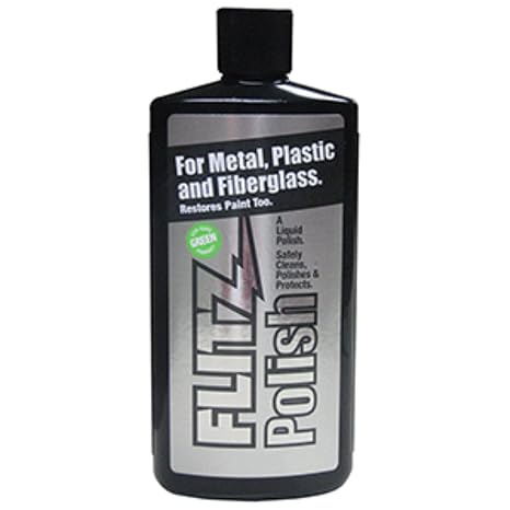 Flitz Multi Purpose Metal Polish Liquid - 7.6oz Bottle of USA-Made Tarnish Remover - For Aluminum, Chrome, Brass, Nickel, Silver - Non-Abrasive Metal Cleaner and Polish, Restorer (1 Pack)