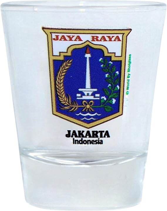 Jakarta Indonesia Coat Of Arms Shot Glass