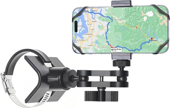 CamKix BarGrip Phone Mount for UTV Roll Bars of All Shapes - Compatible with Polaris, CanAm, Honda, Kawasaki, Wildcat - 360 Rotation for 1"-2" Cages RZR, UTV Smartphone Accessories