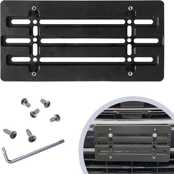 Front Bumper License Plate Bracket for Subaru + 6 Secure Screws & Wrench Kit