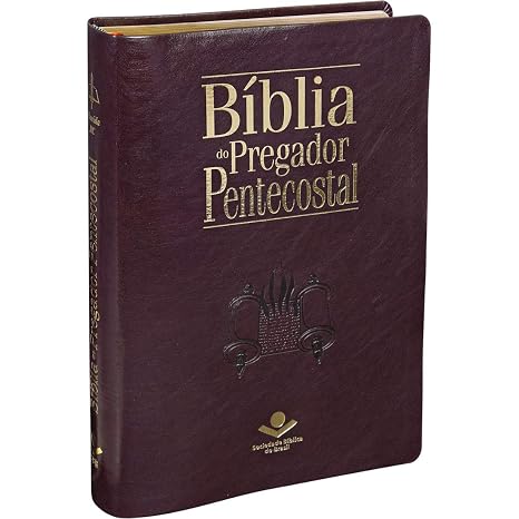 Biblia do Pregador Pentecostal, Almeida Revista e Corrigida, capa em couro sintetico vinho, indice (Portuguese Edition)