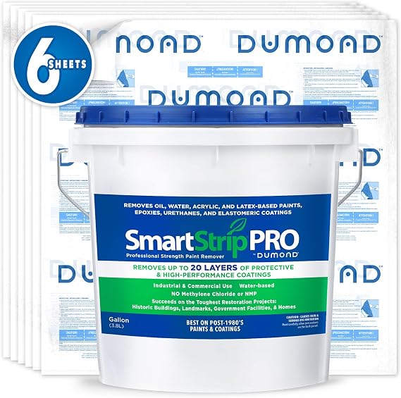 Smart Strip PRO Discount Bundle, Includes: Smart Strip PRO Paint Remover (1 Gallon), Laminated Paper (6 Sheets), Removes up to 20 Layers of Paints/Coatings, Bundle & Save