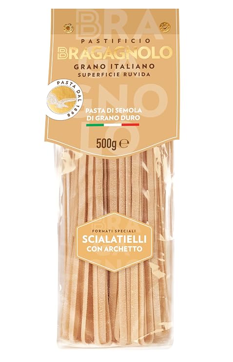 Pastificio Bragagnolo, Scialatielli con Archetto 891 Bronze-Drawn, 100% Italian Pasta, Made with Durum Wheat Semolina Flour, Non GMO (1 LB. BAG) - Consistently al Dente.