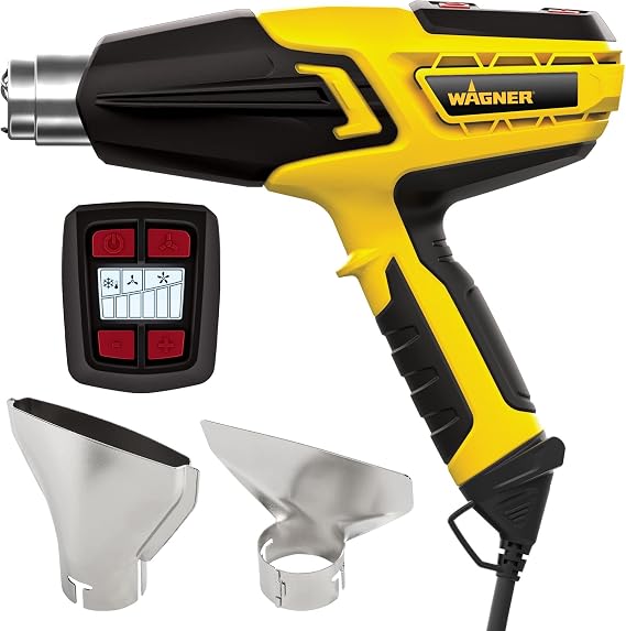 Wagner Spraytech FURNO 500 Heat Gun, 12 Settings, 150F to 1200F | Twelve settings from 150F to 1200F and two nozzles support paint removal, PVC bending and crafts.