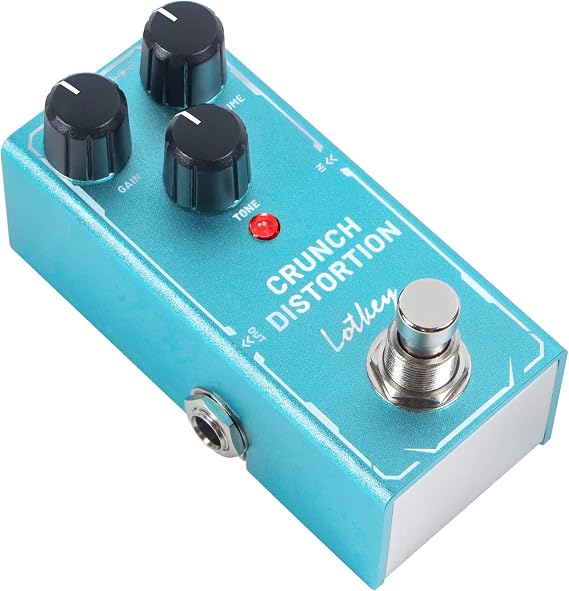 Crunch Distortion Guitar Pedal, Lotkey Electric Effects Pedals Mini Single Type DC 9V True Bypass