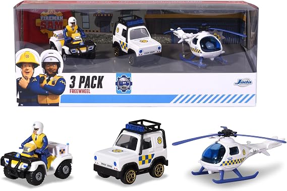 Dickie Toys Fireman Sam 3-Pack Figures, 1:64, 5-8 cm Length
