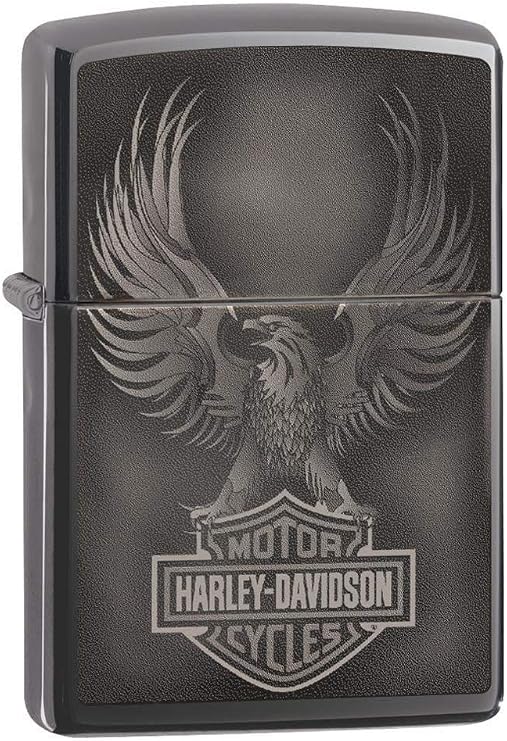 Zippo Black Ice Harley Davidson Pocket Lighter