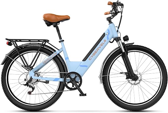 CBVELO Ebikes for Adults,80 Miles Max Range Removable Battery Ebike,26" Electric Bike for Adults Adult Electric Bike for Commute(7-Speed)
