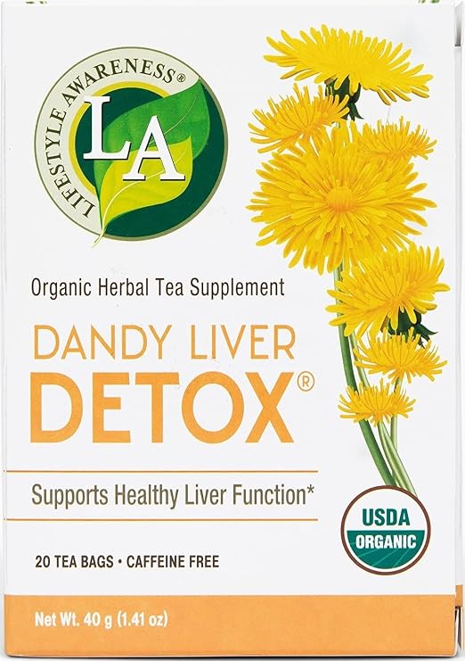 Lifestyle Awareness Teas, Caffeine Free Dandy Liver Detox Tea, 20 Count