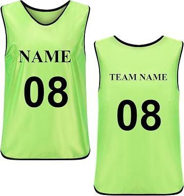TopTie PricePiece Custom Pinnies Scrimmage Training Vest Personalized Football Jersey Sports Bibs for Adults and Youth