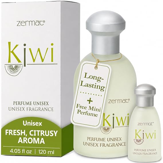 Zermat, Perfume for Women and Men, Kiwi, Fresh, UNISEX, Perfume para Dama y Caballero - Citric Scent 4.50 Fl. Oz and Miniature 0.50 Fl. Oz.