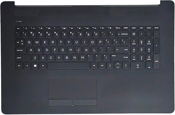 Replacement for HP Laptop 17-by 17-CA 17T-by 17Z-CA Upper Case Palmrest US Keyboard with Non-PTP Function Touchpad Assembly L22751-001 L48409-001 Jet Black