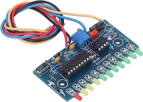 LED Audio Level Board, 3mm Lights LED Audio Level Indicator Module High Low Input for VU Meter
