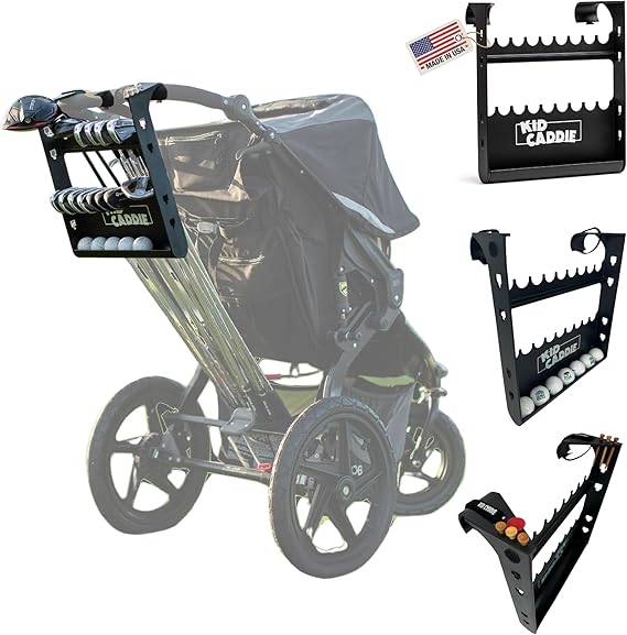 Golf Stroller Attachment - Easy Setup, Universal Fit, Golf Club Holder for Strollers, Introduces Kids to Golf, Encourages Early Golf Skills, Perfect Golf Gift for Parents