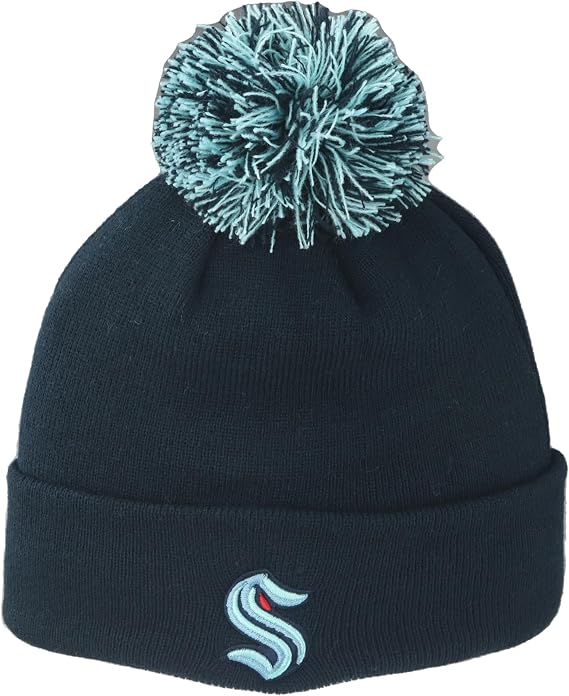 Seattle Kraken NHL Officially Licensed Beanie Pom Icon Team Color