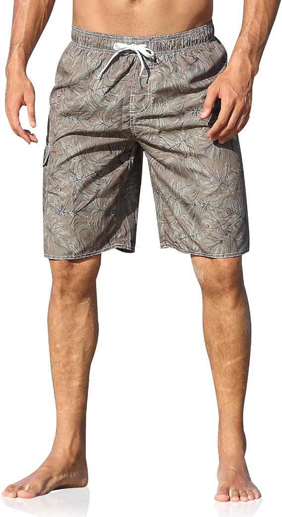 Nonwe Men's Beachwear Summer Holiday Swim Trunks Quick Dry Striped