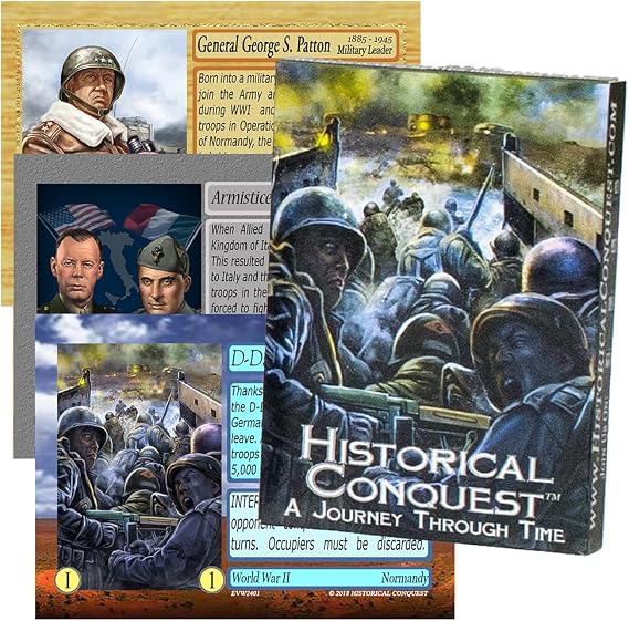 Playing Card Game World War II 20-Card History Expansion Pack (Fun and Educational for Students and Parents)