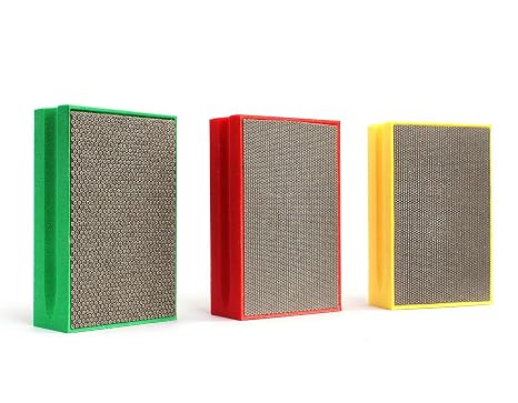 Diamond Hand Polishing Pads 3-Pcs Set for Granite Marble Concrete Glass Sanding Block