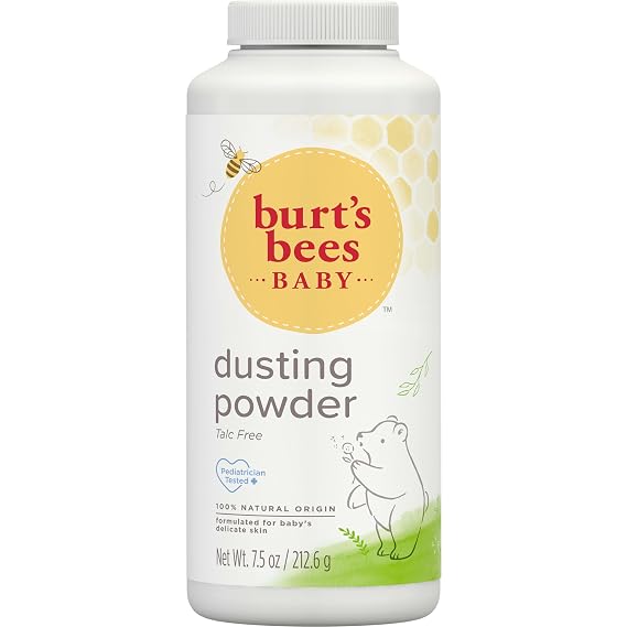 Burt's Bees Baby Dusting Powder, 7.5 Ounces | Talc-Free, Pediatrician Tested, Baby Skin Care Essential, Helps Keep Skin Soft and Dry, 100 Percent Natural Origin