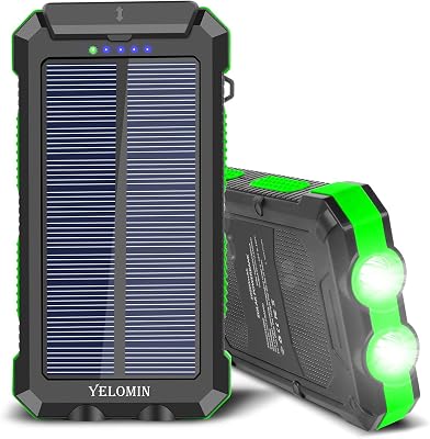 Solar Phone Charger 30,000mAh, Portable Outdoor Solar Power Bank with Type-C Input Port Dual Flashlights & USB Outputs High-Speed External Backup Battery Pack for Cellphones,Tablets and More