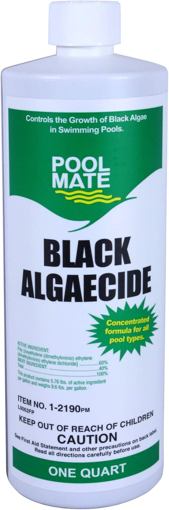 Pool Mate 1-Quart Premium Black Algaecide for Pool, Made in USA