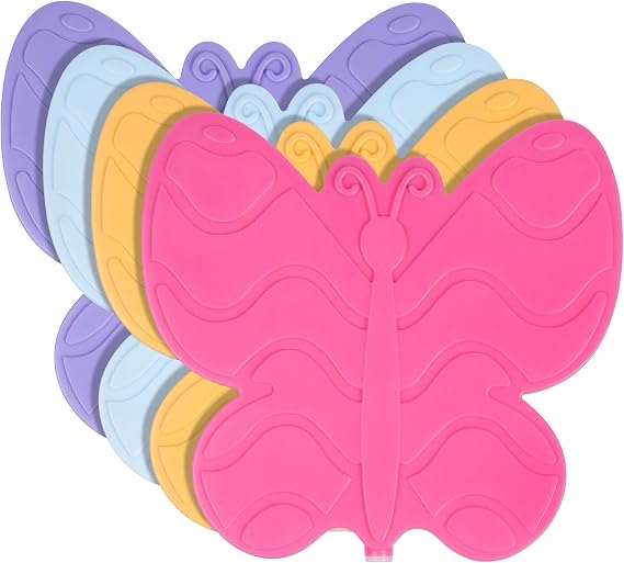 Wildkin Kids Ice Packs (4 Pack) Slim, Reusable, Keeps Lunch Cool for School/Travel - Butterfly