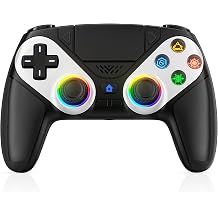 Xexvyrin LED Wireless Controller for PS5, Compatible with PS5 Pro/Slim/PC, Dual Vibration, Macro/Turbo Function, 3.5mm Audio Jack,1000mAh Battery, 6-Axis Motion Control Gamepad with Speaker