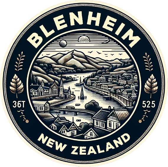 Blenheim New Zealand Souvenir Destination Decorative Flat Magnet 4-Inch
