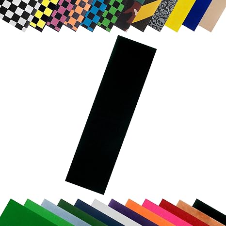 TURBO 9 x 33 Inch Skateboard Grip Tape Sheet Black
